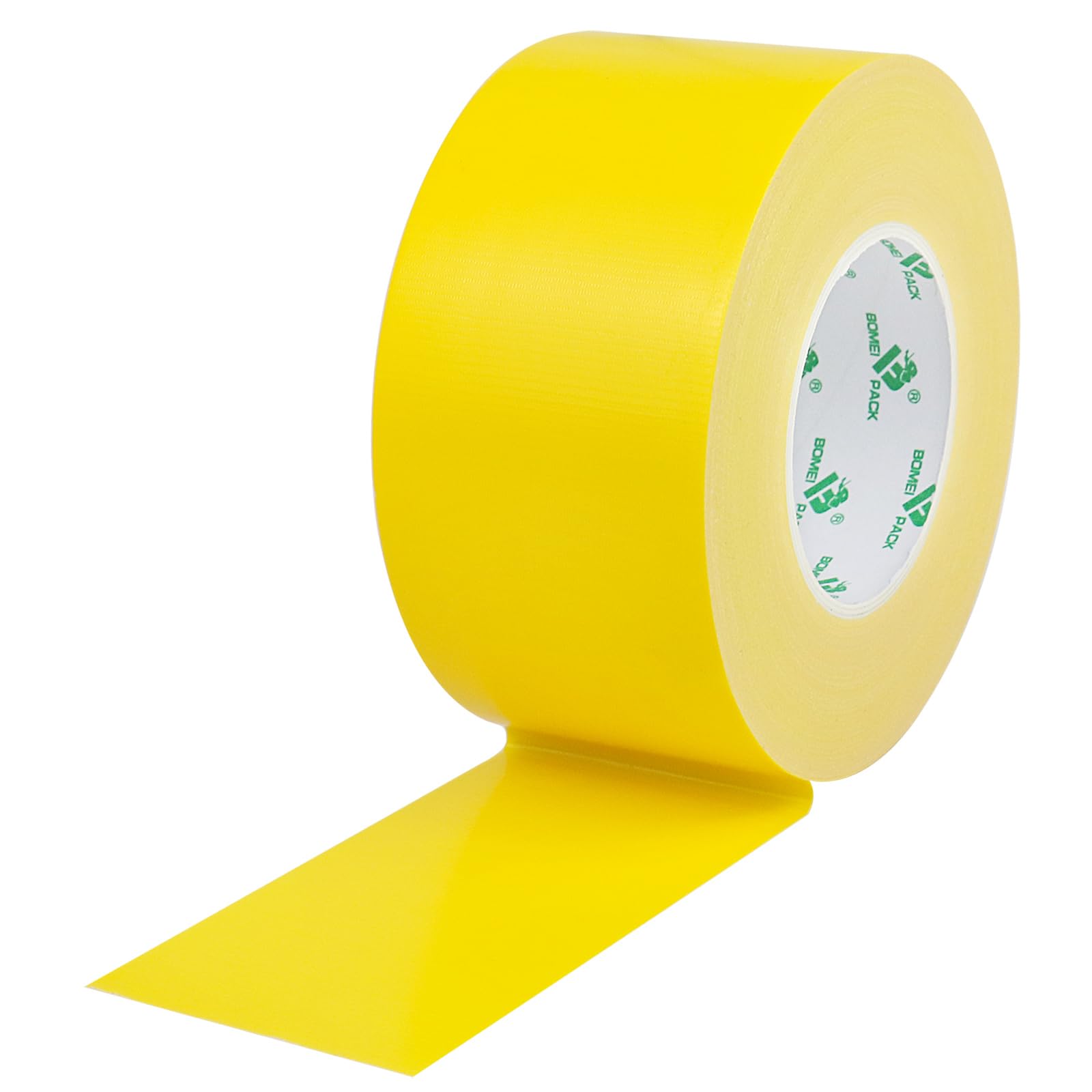 BOMEI PACK 1 Roll Light Yellow Duct Tape 4 Inch Reinforced 100mm x 50m Heavy Duty Gaffer Tape for Ducts Fixing Repairing,craft DIY Labeling Floor Marking Carpet Edge Seaming Boxes Sealing