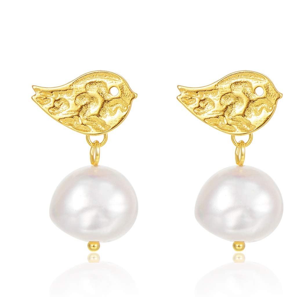 Boucles d'oreilles pendantes en argent 925 et perle d'eau douce ZYFSHA