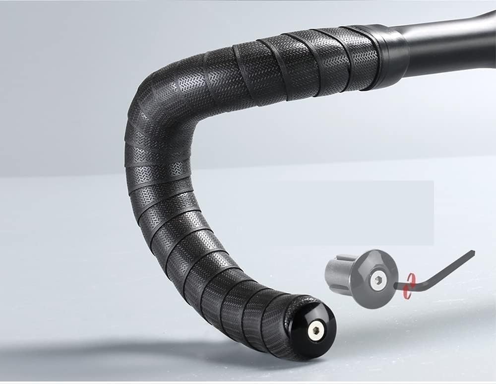 Fahrrad-Lenkerband,Lenkerband, Lenkerband, Lenkerband, Rennrad-Lenkerband/Anti-Vibrations-Radfahren, Fahrrad-Zubehör mit 2 Stangenstecker-Lenkerband (Farbe: BT 001 Rot) (Farbe: BT 001 Rot) ( Color : B Sport & Freizeit