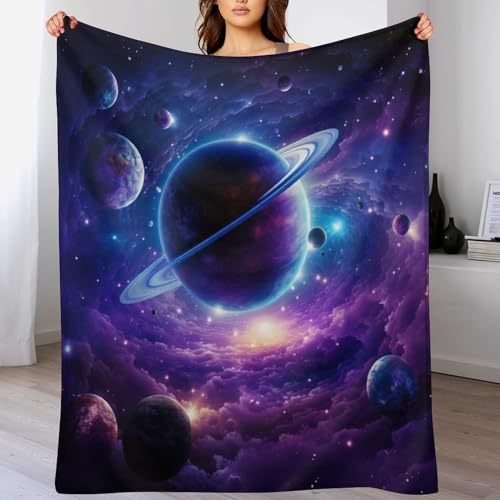 Couvertures flannel planète pour vos soirées cocooning devant la télé - 2
