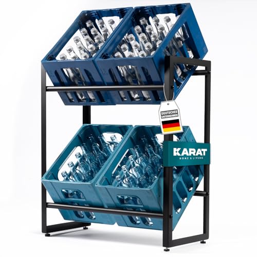 KARAT Getränkekistenregal für 4 Kisten - stabiles & platzsparendes Getränkeregal inkl....