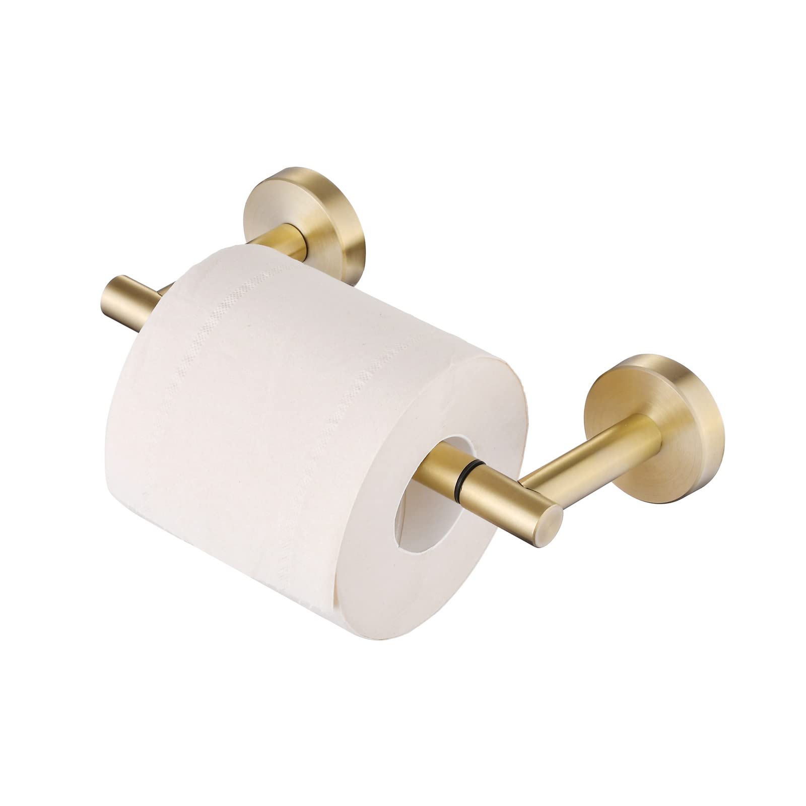 NEWRAIN Toilettenpapierhalter Aus Edelstahl Gold – Drehbar, Doppelstäbig, Für Bad, Küche, Wohnmobil