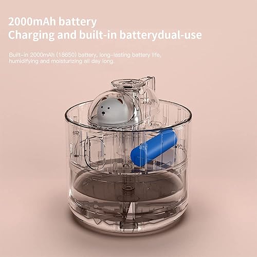 Miniatura 4 de GKI - Humidificadores de transbordador espacial con luz nocturna, mini humidificador de niebla fría de 16.9 fl oz, difusor de aire portátil, regalo