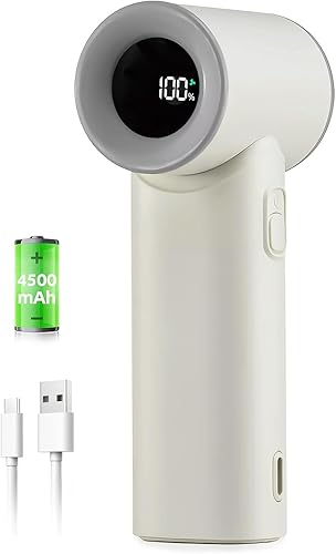 Miniatura 10 de Ventilador turbo portátil de mano de 17400 rpm, mini ventilador turbo de alta velocidad [15 horas de tiempo de enfriamiento máximo], 4500 mAh,