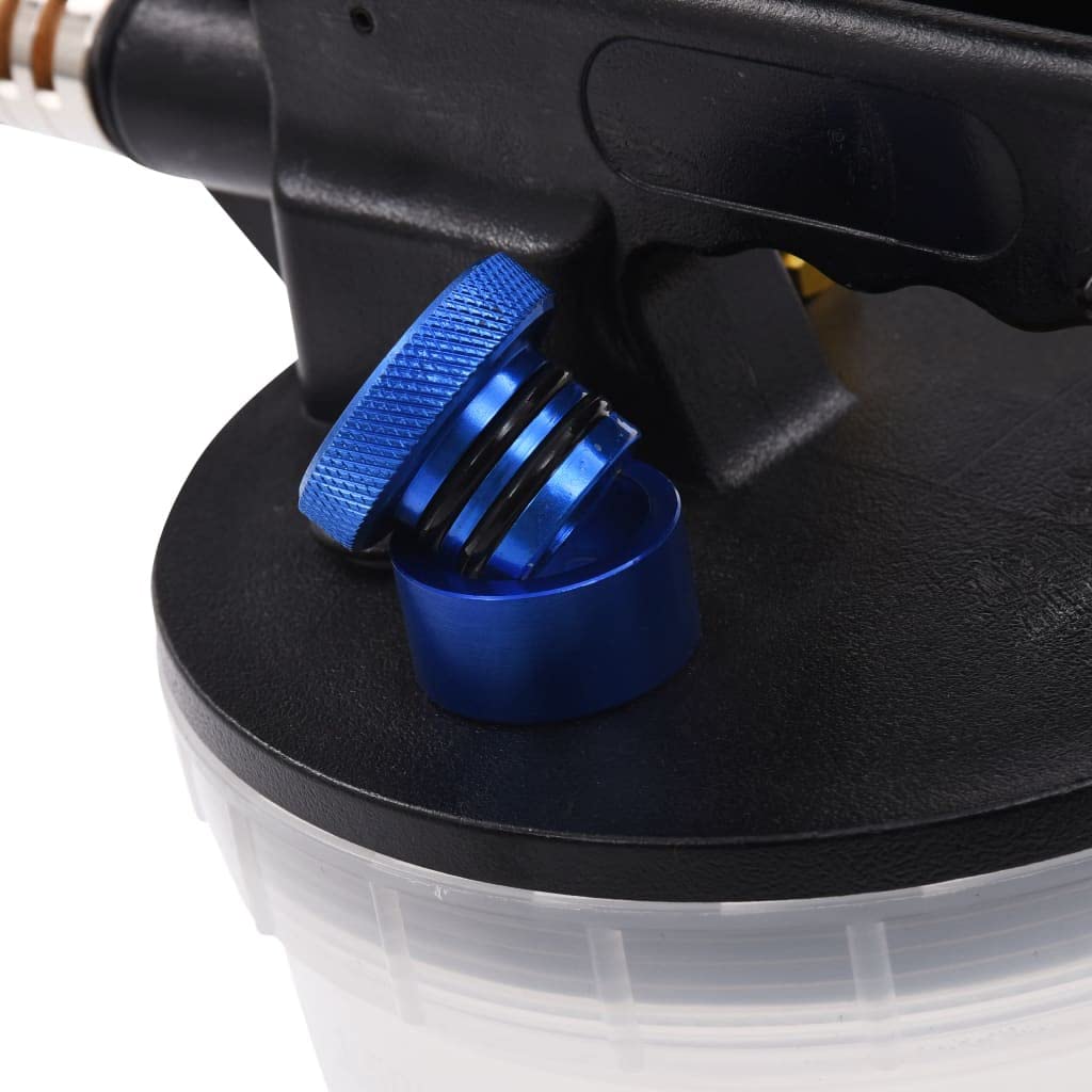 Pneumatischer Bremsenentlüfter 2 L Kunststoff mit Silikonschlauch Universal-Gummiadapter für Bremsflüssigkeit Wechsel an Pkw Vorderachse Hinterachse Auto Werkstatt Sicherheit