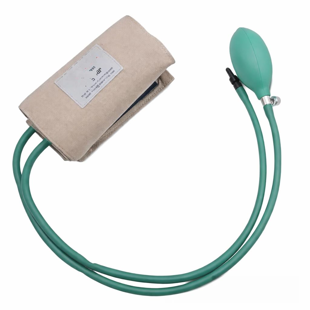Hi-Clone Aneroid/Mercurial Sphygmomanometer Diamond Blood Pressure Spare Parts | Manual Bp Monitor Device Spare Parts with Bp Cuff, Bp Bladder, Bp bulb, Valve & Connector - Complete Bp Set ( Adult Size )-image-7