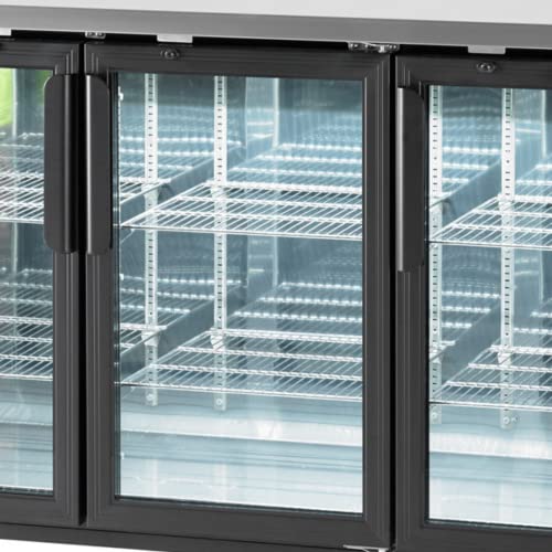 Arctic Air Abb72G 73-Inch Glass 3-Door Commercial Back Bar Refrigerator, 20.7 Cubic Feet And 84 6-Packs Capacity, 115V #TOP3