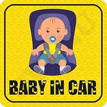 CVANU Baby in Car Kids Safety Warning Sticker for Driver, Safety Caution Sign Stickers CV-2