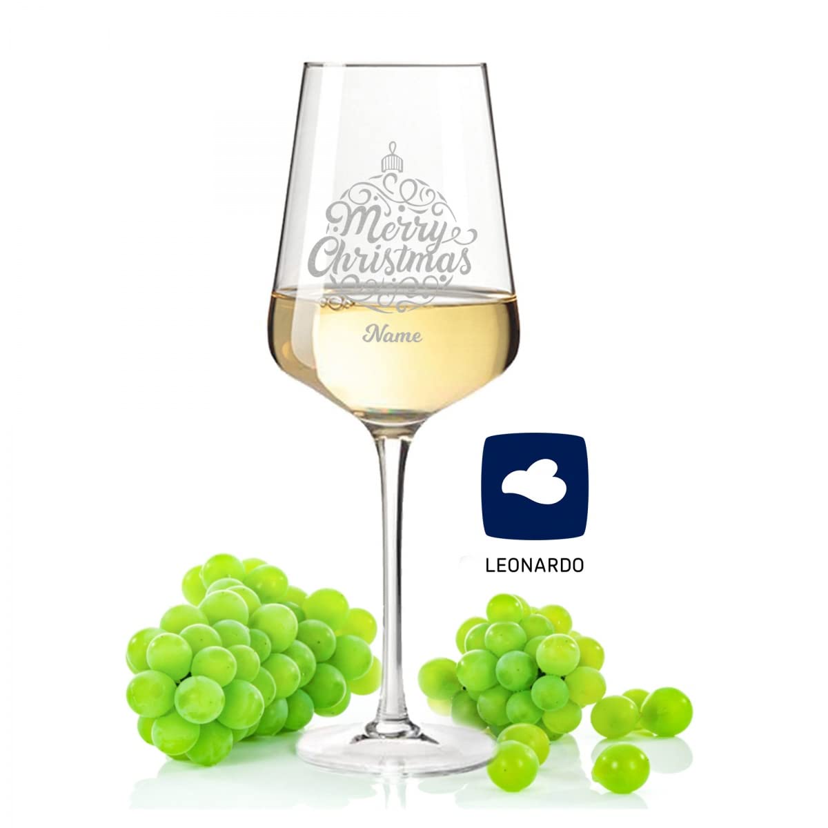 Leonardo Daily Bicchiere Da Vino Personalizzato Con Stampa UV – Initial Flower Rosa – Regalo Con Nome E Monogramma - 5
