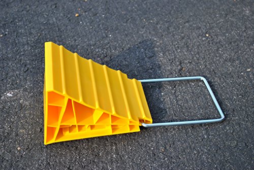 Maxsa 37354 Durable Metal And Plastic Parking Stop And Chock With Rubber Grip Bottom, Yellow #TOP5