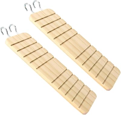 Mipcase Guinea Pig Toys Chinchilla Toys Hamster Toy 2Pcs Wooden Platform Ladder Climbing Toy Wood Hammock for Chinchilla Rat Gerbil Dwarf Hamster Little Critters Toys Hamster Chew Toys Wooden Toys
