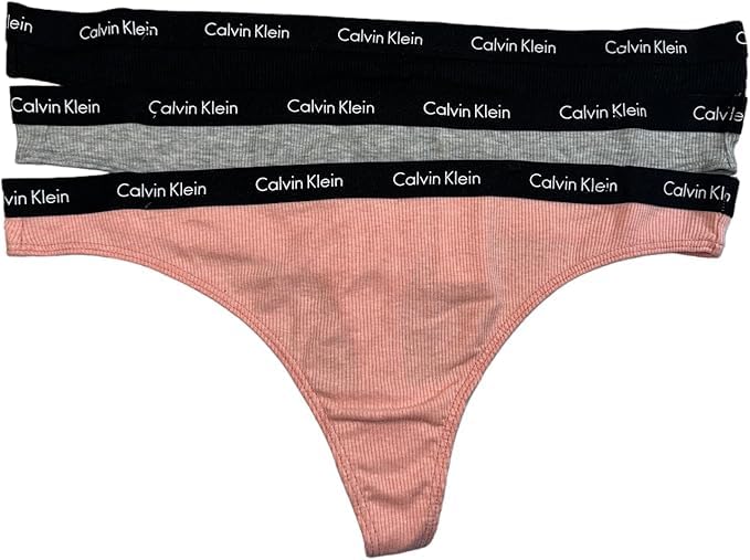 Calvin Klein Women s Ribbed Cotton Thongs 3 Pack
