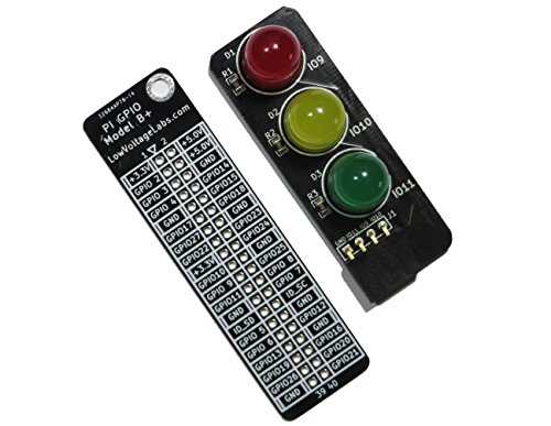 Low Voltage Labs – Pi Traffic Light and GPIO Plus Reference Board Combo Pack for The Raspberry Pi A+, B+, 2, 3, 3B+ and 4