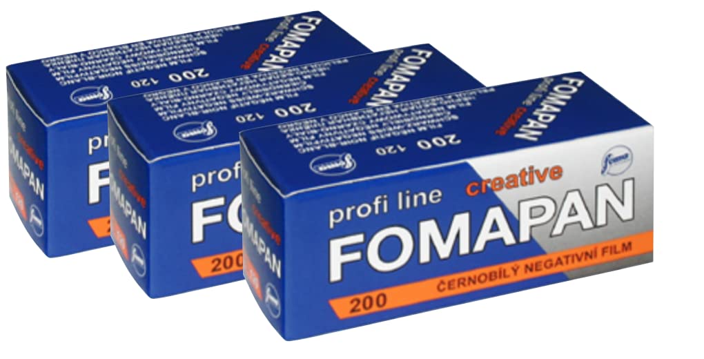 Pack of 3 FOMAPAN Creativ 200 ASA Rollfim/medium format /120 Black + White