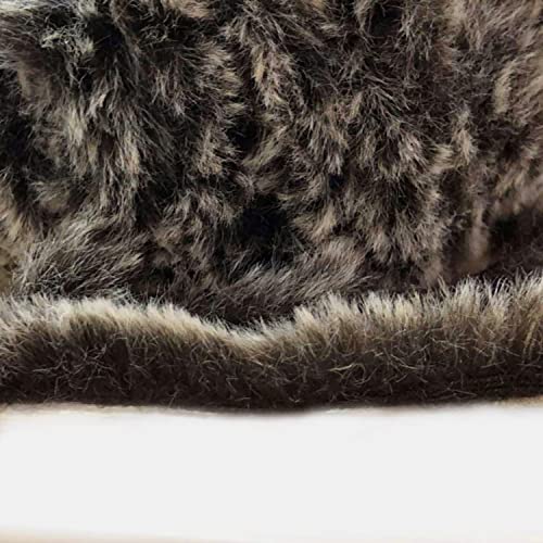 Image of NICEEC Faux Fur Yarn Super Soft, Chunky & Fluffy, Eyelash Yarn for Crochet & Knitting(Total Length 210yds /10.6oz) - Coffee /300g