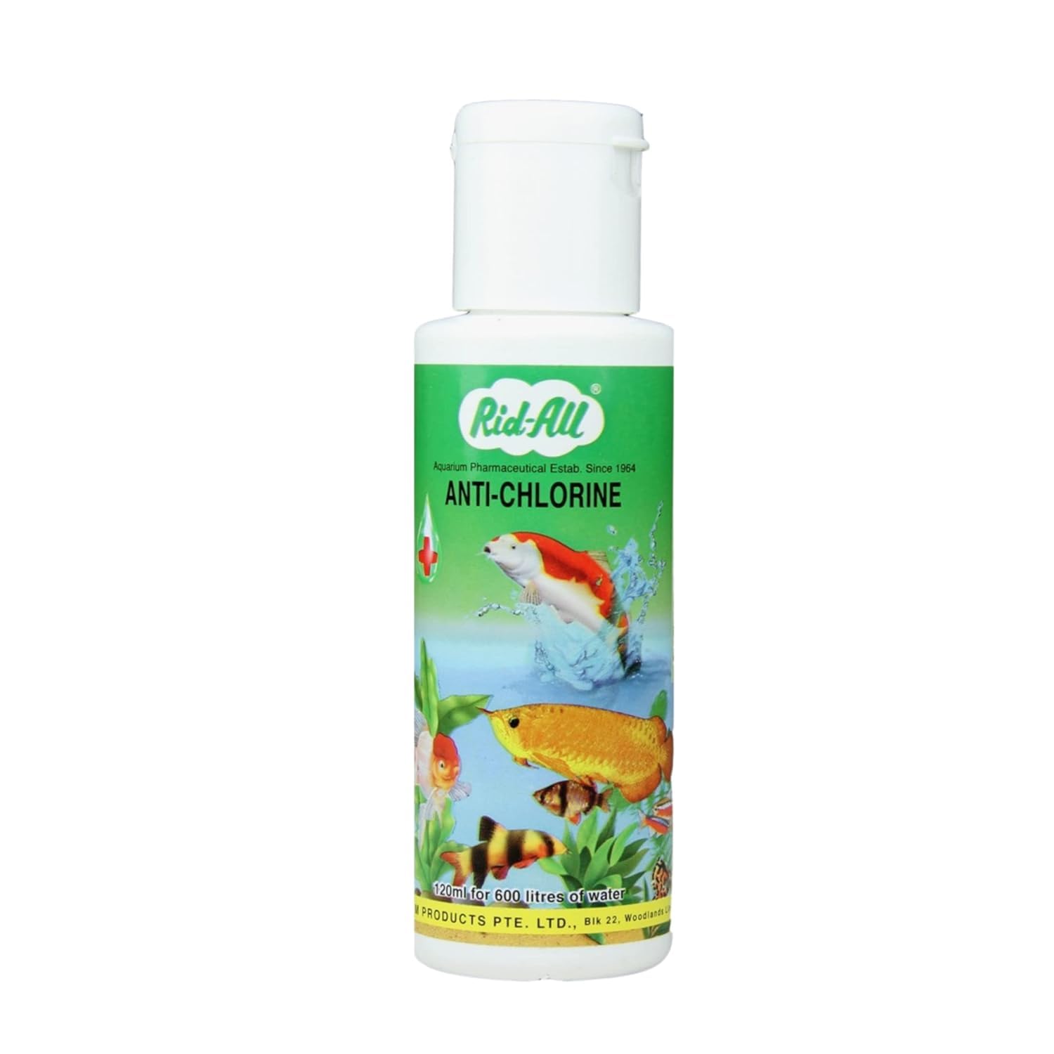 Rid-All Anti-Chlorine Aquarium Fish Medicine 120ml – Treats Ich, Fin Rot, Fungal Infections & Goldfish Diseases – Effective Fish Disease Prevention & Cure