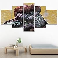 SIGNWIN 5 Panel Canvas Wall Art Happy Duck for Home Decorations Ready to Hang - 60