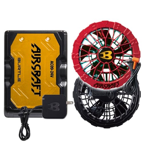 バートル BURTLE 24V 2025年モデル エアークラフト AIRCRAFT AC09 AC09-2 京セラ製 作業服 (86.レッド/72.メタリックゴールド)