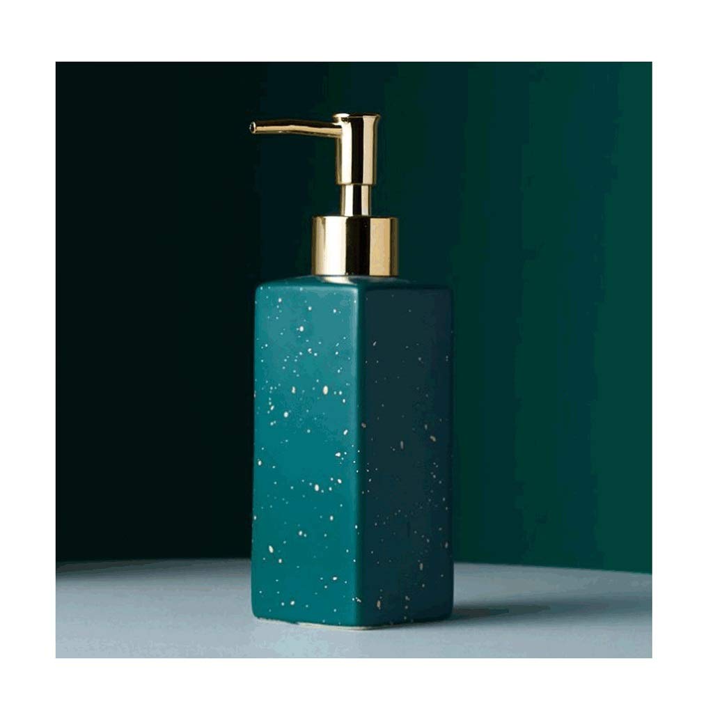 Dispenser di sapone in ceramica, dispenser di lozione con pompa in plastica PP, dispenser di sapone liquido ricaricabile per cucina da bagno dispenser di sapone da 12,3 once