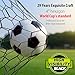 XXXYYY Soccer Goal Net Replacement 24x8FT, Professional On-Court Quality [8.4 LBS, 4mm Nylon], Upgraded Weather Resistance, Better Break Strength, Higher Abrasion Resistance- Black (Net Only)