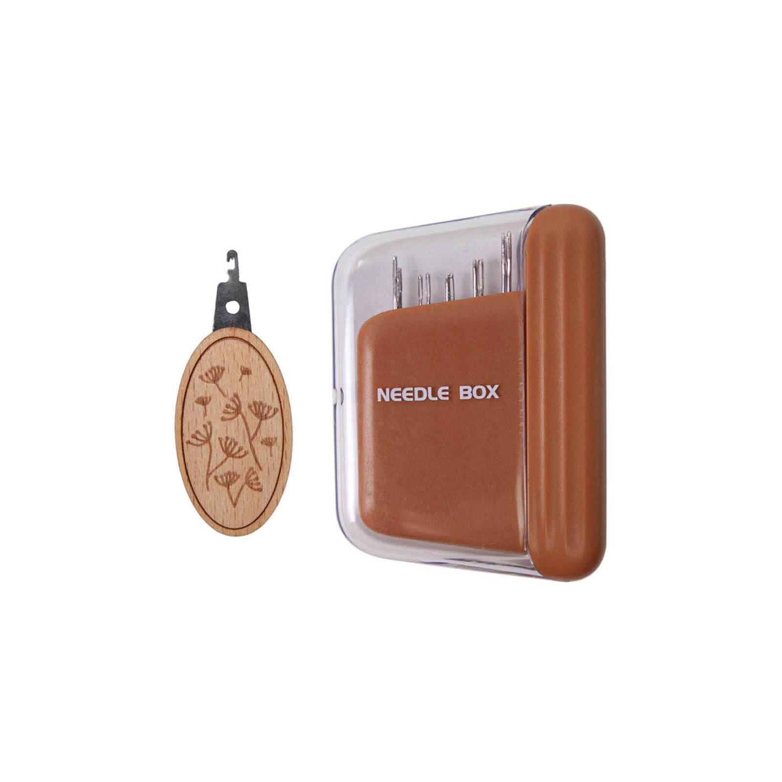 Tmboryuu 10Pcs Stainless Steel Sewing Needle With Needle Holder Storage Case And Threader For Hand Quilting Embroidery