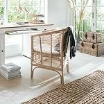 Loberon Stuhl Saulnes Rattan White-Washed