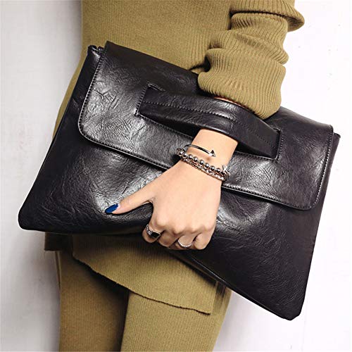 Women Handbags PU Leather Female Clutch Handbag Messenger Bag Large Solid High Capacity2