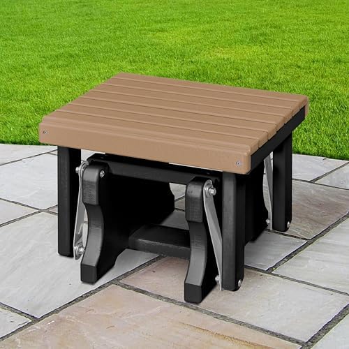 American Furniture Classics Model 601CBK Gliding Ottoman in Cedar and Black, Made in USA