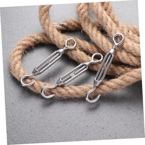 FOMIYES 5 piezas Tensores de Cable de Acero Inoxidable 304 M5 con Gancho y Ojal para Tensión de Cable, Cercas, Carpas e Instalaciones Industriales miniatura 5