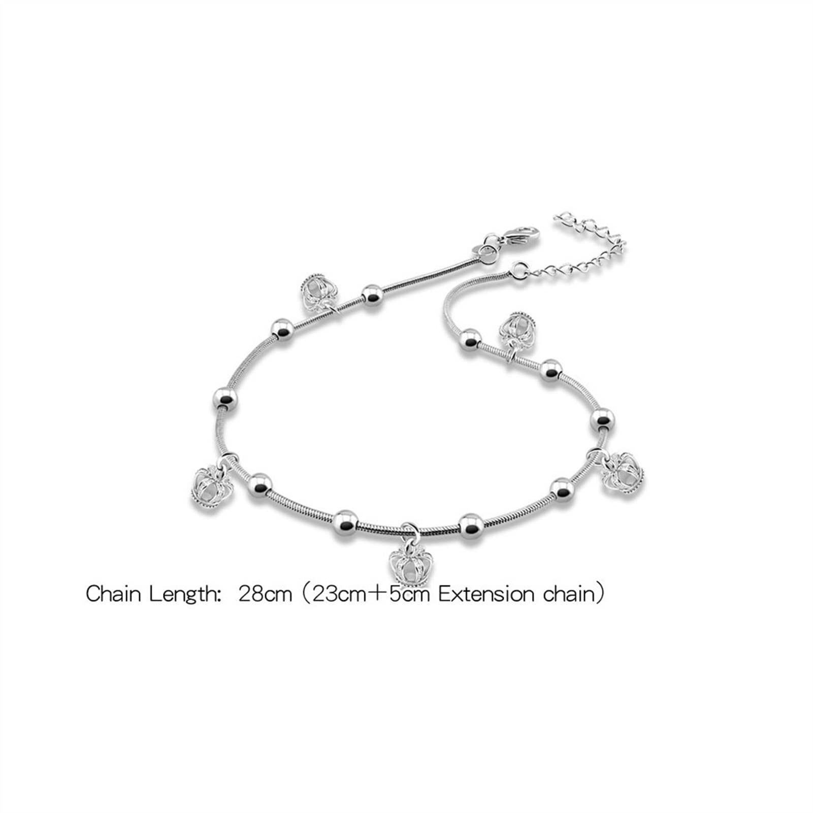 Fußkettchen Sommermode Fußkettchen für Frauen Fußschmuck 925 Sterling Silber Fußkette Frauenschmuck Frauen Fußkettchen