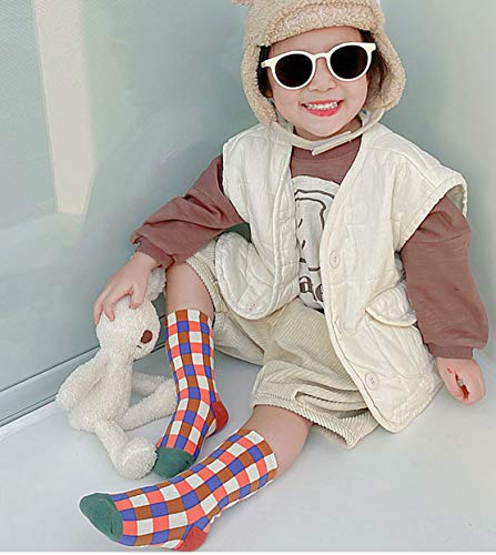 Sywwlov 6 Pack Baby Girls Boys Vintage Leopard Print Crew Socks Kids Toddler Cotton Cozy Socks2