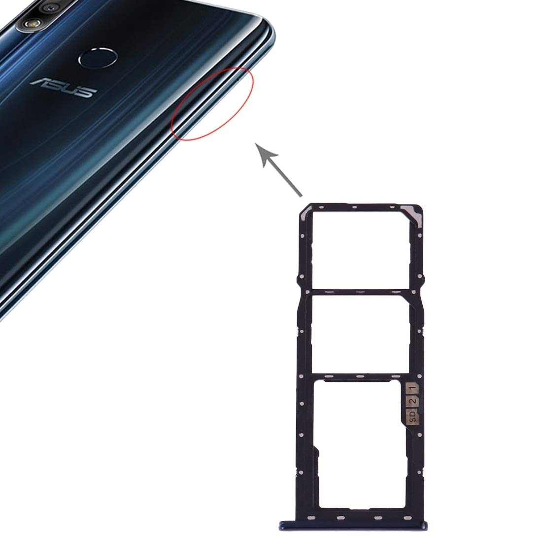 納品書付ZB631KL ZenFone Max Pro M2コズミックチタニウム