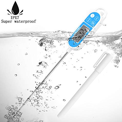 GXSTWU IPx7 Waterproof Meat Thermometer Digital Instant Read Food Thermometer with LCD Screen