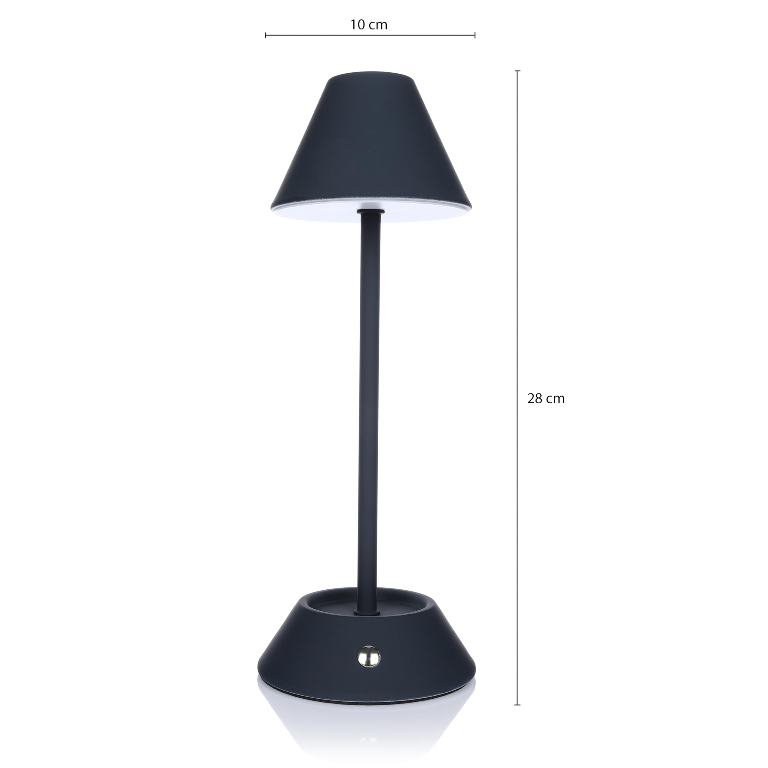 LAMPADA DA TAVOLO H36 CM IP54 CON BATTERIA RICARICABILE TOUCH DIMMER LED 2,2W LUCE 3000K 4 COLORI - Shop Online