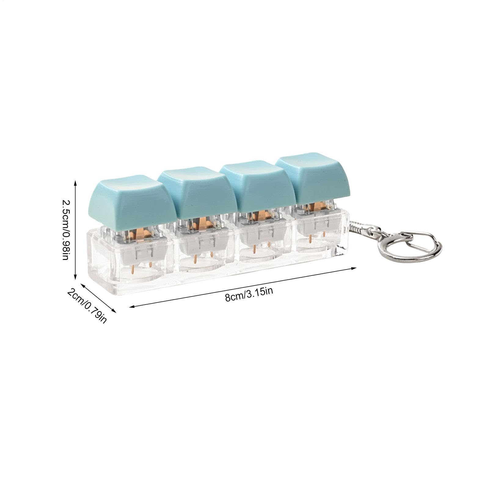 Jouet anti-stress créatif à six côtés décompressions clavier mécanique porte-clés pour bureaux, école, usage domestique, jouet de presse de forme