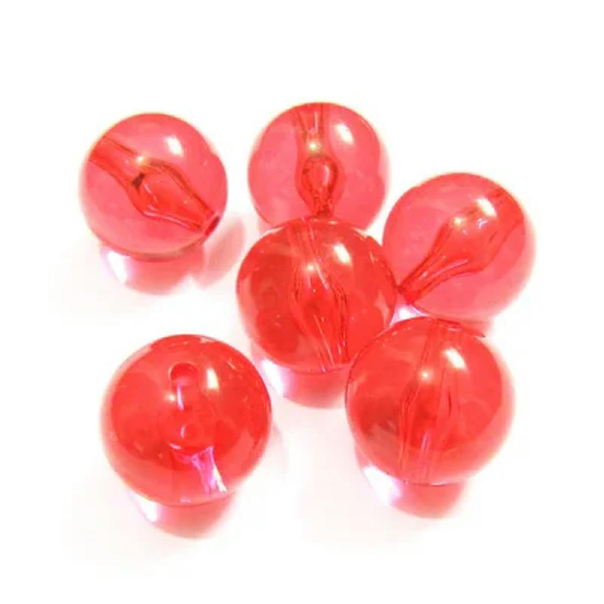 6 mm/8 mm/10 mm/12 mm/20 mm cuentas de joyería gruesas orbiculars lisas transparentes/collar/pulsera/cuentas de bricolaje-rojo-8 mm 1600 piezas por bolsa