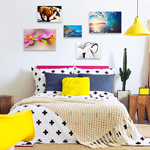 ZYHSB Canvas Art Wall Art Picture Lionel Messi T-Shirt Football Star Poster Print Canvas Pictures Home Decor 18X12 Inch… - Afbeelding 6