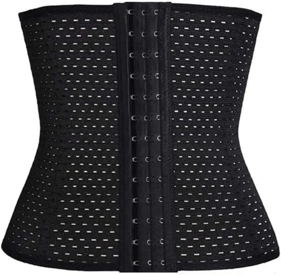 Cinta Modeladora Feminina Premium DUPIN – Compressão Ajustável para Barriga Definida – Preta Elegante