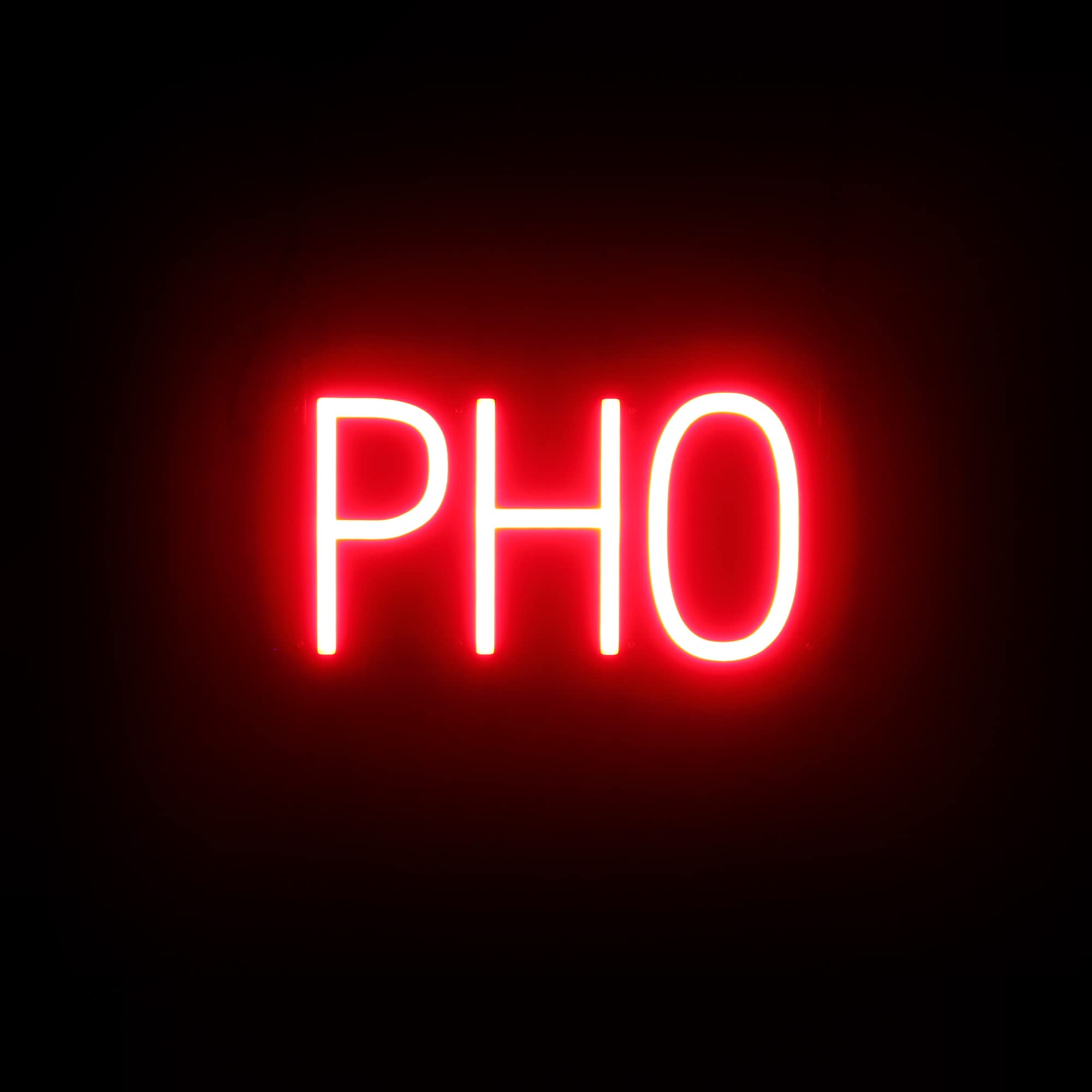 SpellBrite LED Neon PHO Sign for Business - Red, 13" x 6"