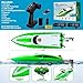 Force1 Velocity Green Fast RC Boat- Remote Control Boats for Adults and Kids, Underwater Speed Racing Mini RC Toy for Pools and Lakes, 2.4GHZ Transmitter, 2 Rechargeable Batteries, Low Battery Alert