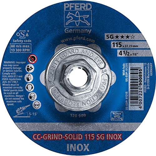 PFERD 4-1/2'' CC-Grind -Solid 5/8-11 Thread - (61235) (10/Each)