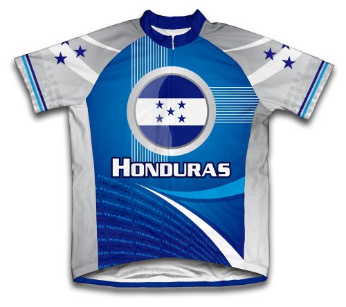 ScudoPro Honduras Short Sleeve Cycling Jersey for Youth - Size M Blue