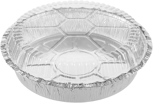 Solo tapas tapas de plástico aluminio Lux para sartenes de 8 pulgadas 100 tapas redondas de plástico para cúpula  Las sartenes se venden por