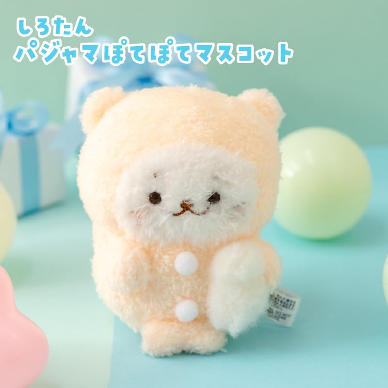 Amazon.co.jp: しろたん パジャマぽてぽてマスコット 単品 [しろたん