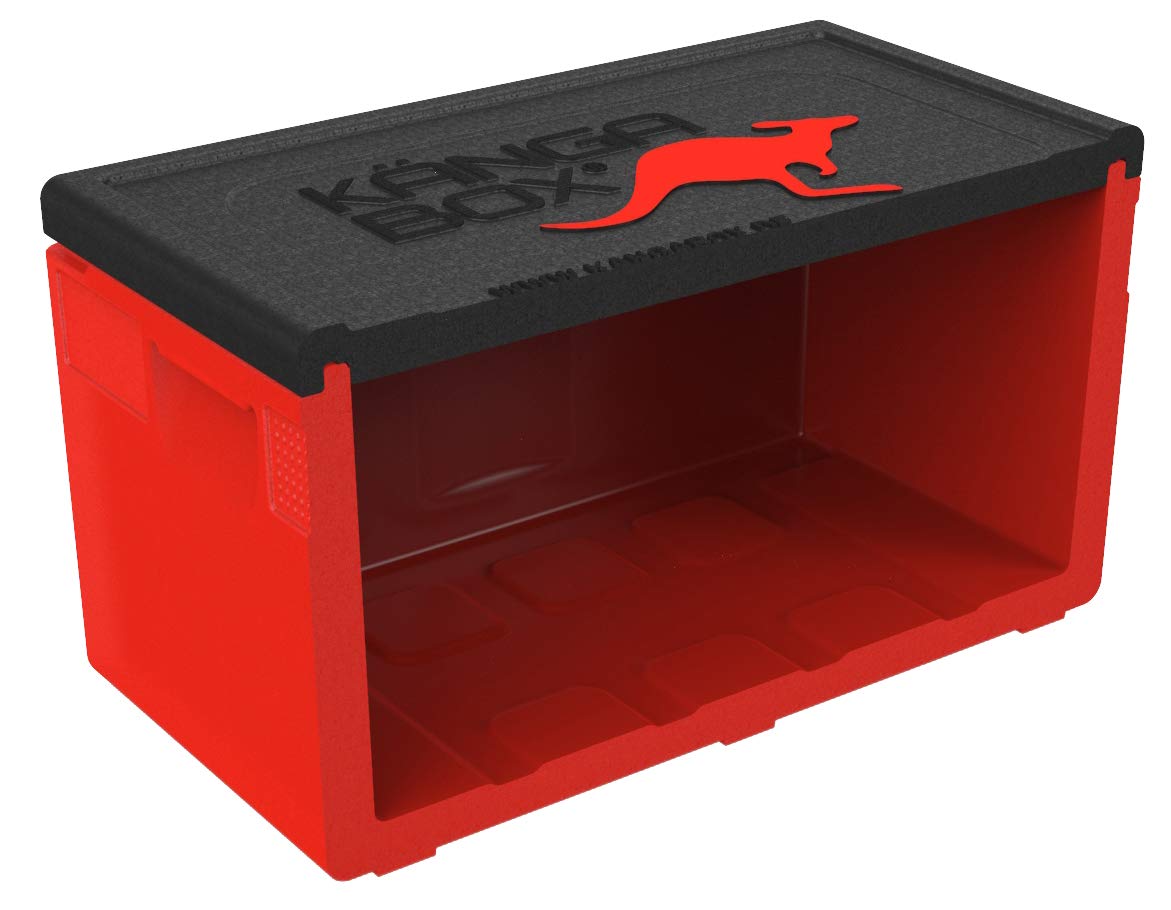 Set da 3 pezzi Professional GN 1/1 rosso 48L – Contenitore termico per cibo, scatola di polistirolo alternativa, contenitore caldo e frigo, igienico, HACCP Ready, resistente a temperature da
