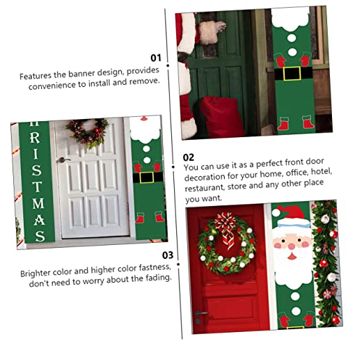 jojofuny 1 par de cortinas verdes para pendurar em casa Oxford Noel varanda parede ao ar livre decor