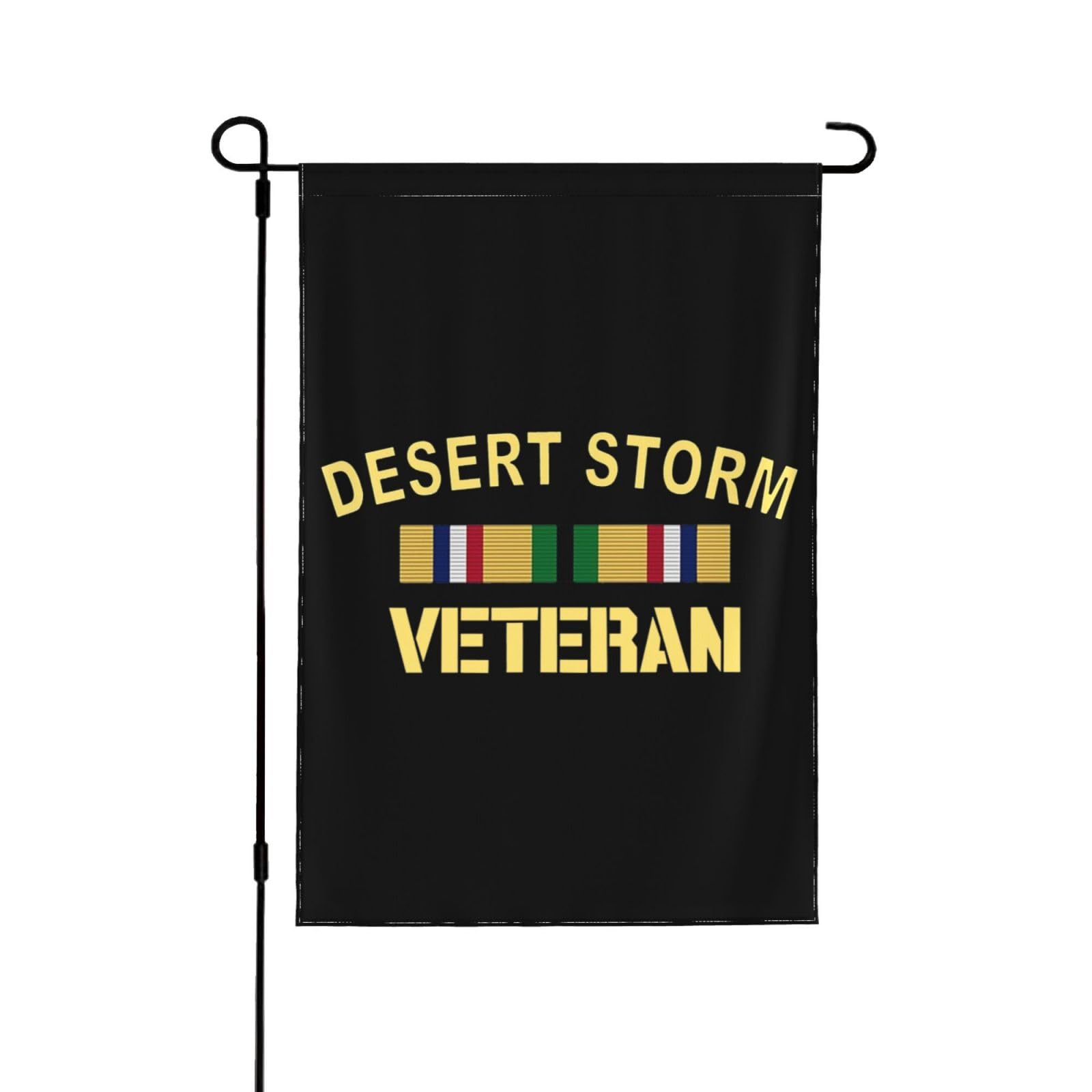 Desert Storm Veteran Pride Persian Gulf War Service Ribbon Double Sided Garden Flag Decoration Outdoor Home Yard Flag Banner 12.5"x18"11
