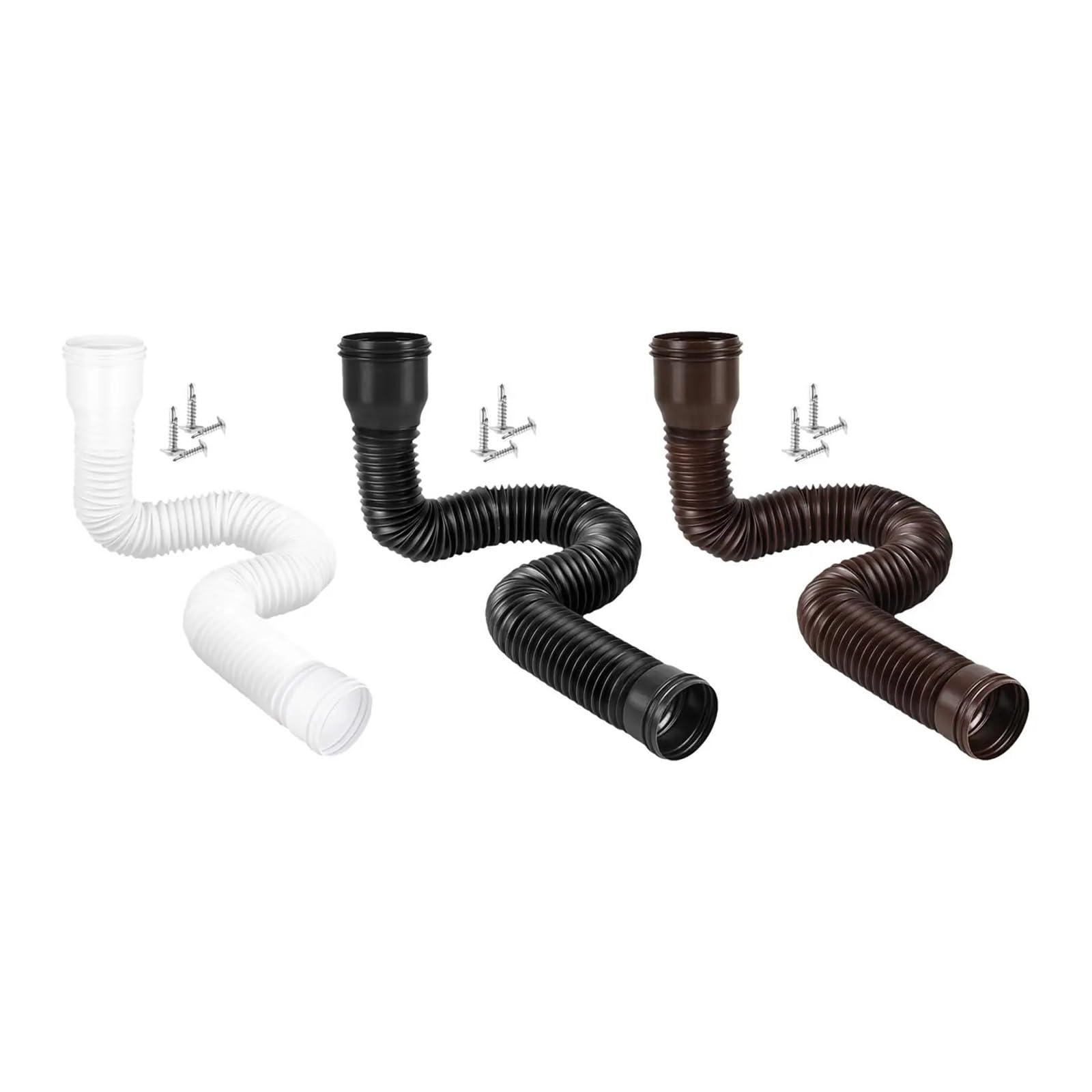 Extensiones de bajante de canalón de lluvia, extensor Universal, accesorio de sistema de drenaje de agua de lluvia ajustable(Brown)