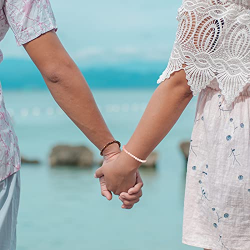 Henoyso 10 Pieces 4mm Mini Gemstone Energy Bracelets Natural Gemstone Handmade Crystal Beaded Power Stretch Bracelet Unisex Couple Bracelets, Turquoise - Image 6