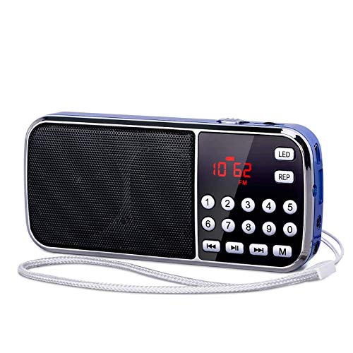 AM FM Radio Tragbares Radio Digitales Batteriebetriebenes Radio Mini-Musik-Player, Zwei Lautsprecher Schwerer Bass Geeignet Für